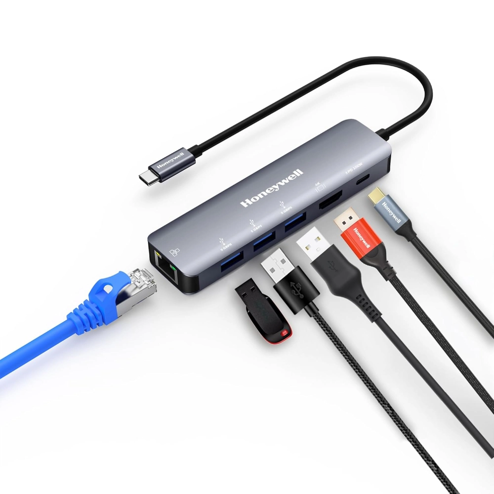 Honeywell Type C Docking Station 6 in 1 (USB | Type C | HDMI | Lan) (Open Box)